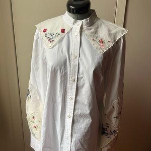 Tory Burch Floral Embroidered Blouse